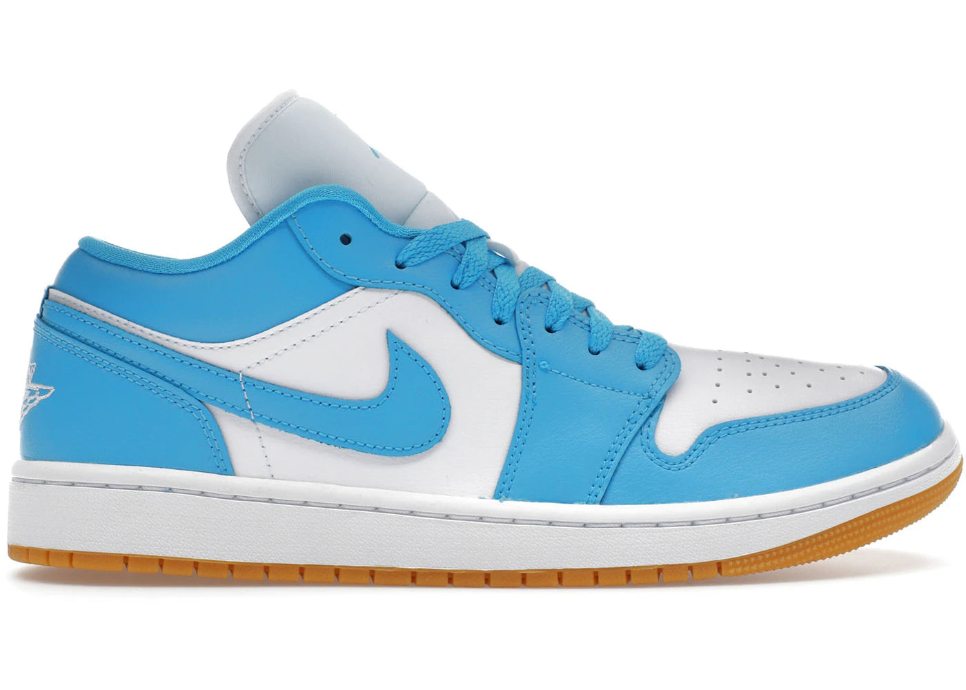 Jordan 1 Low White Gum Dark Powder Blue (Women's)