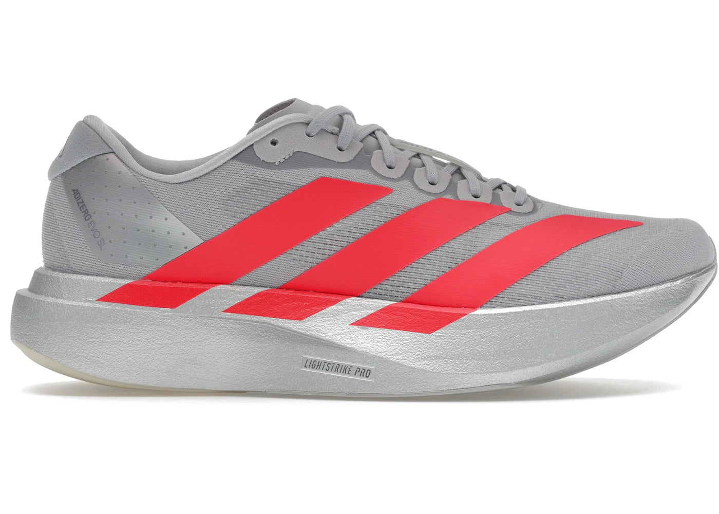 adidas Adizero Evo SL Silver Metallic Lucid Red
