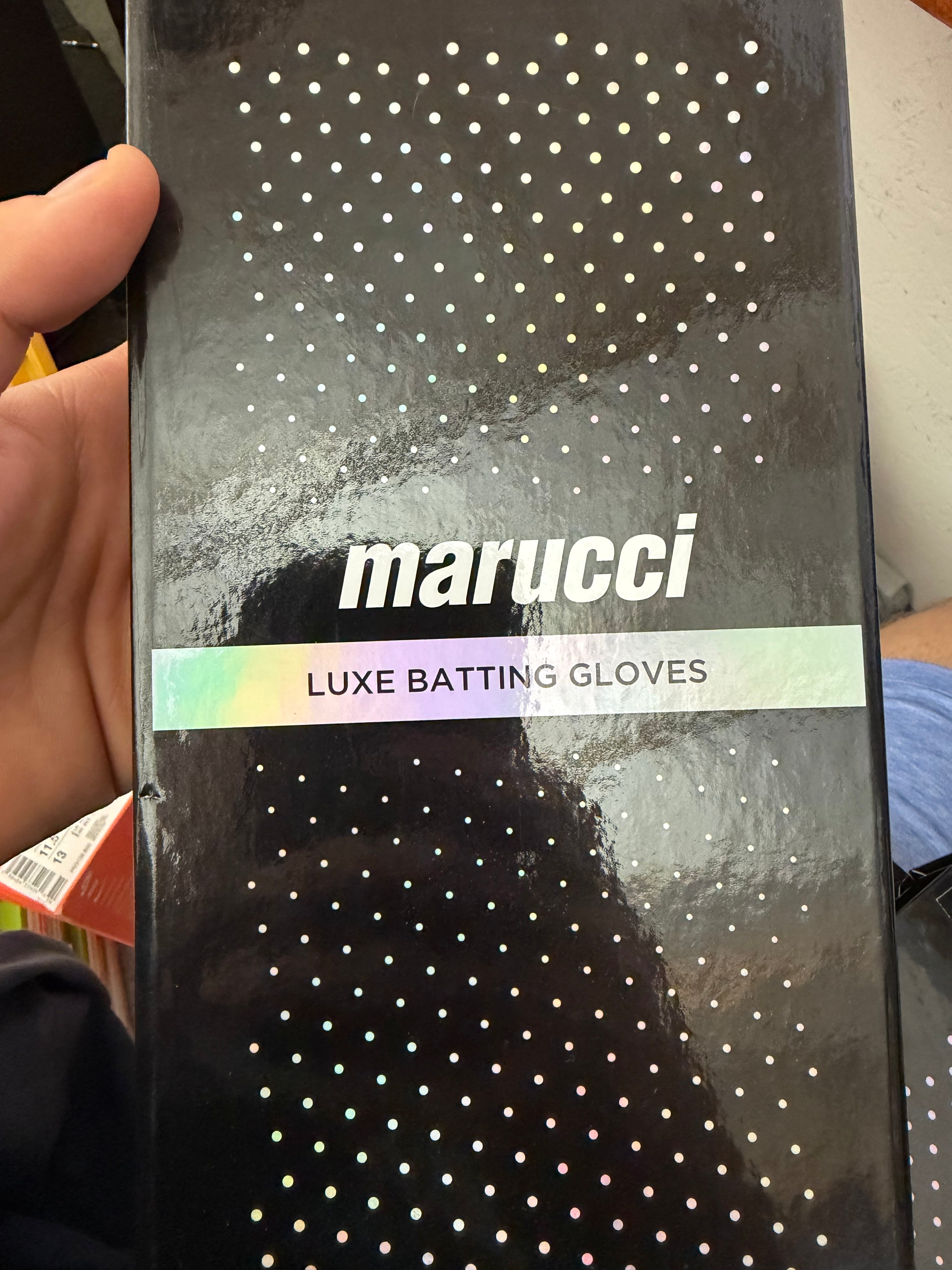 Marucci Luxe Adult Baseball Softball Batting Gloves Gray Black