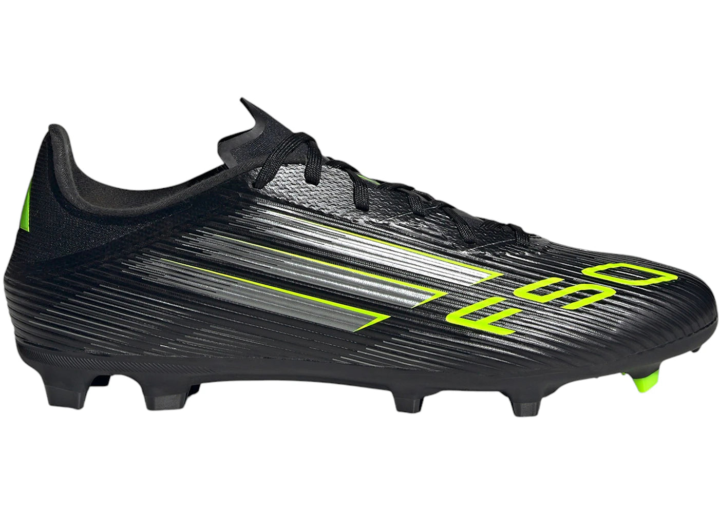 adidas F50 League FG/MG Core Black Iron Metallic Lucid Lemon