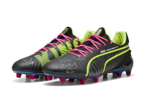 Puma King Ultimate FG/AG KidSuper Black Electric Lime