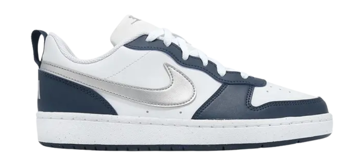 Nike Court Borough Low Recraft GS 'White Metallic Silver'
