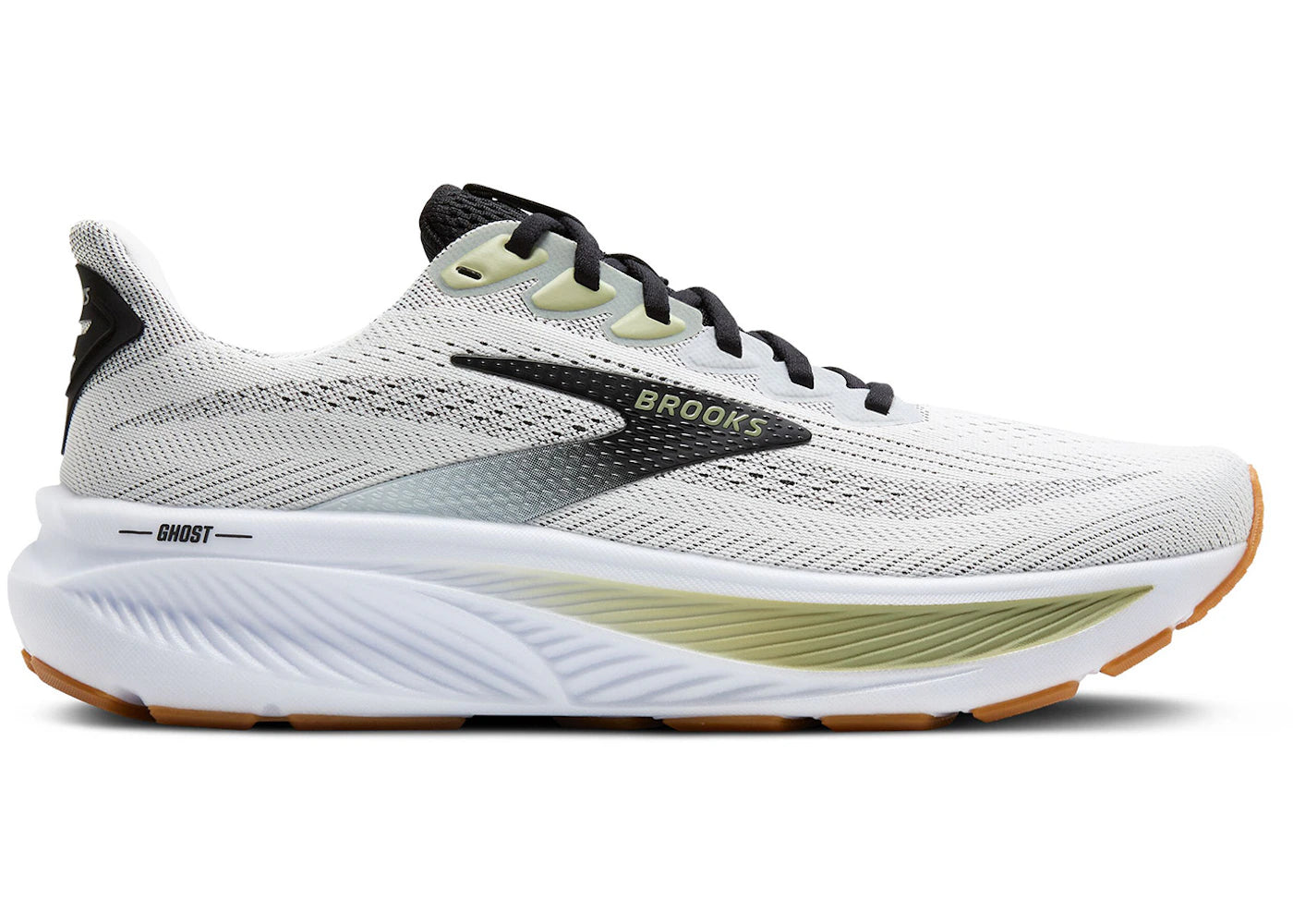 Brooks Ghost 17 White Black Tea mens