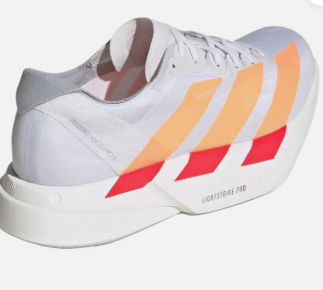 adidas Adizero Adios Pro 4 White Orange (Women's)