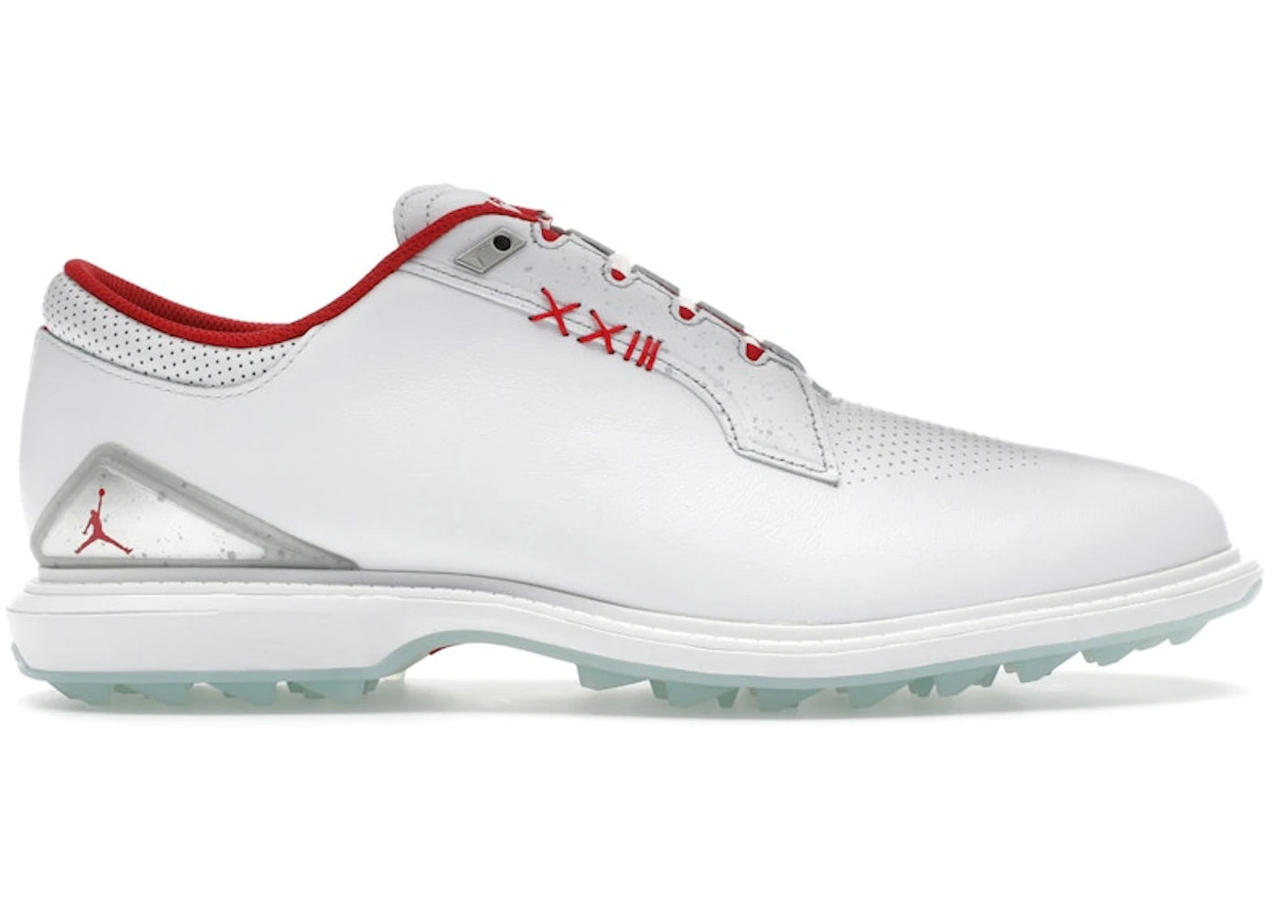 Jordan ADG 5 White Metallic Silver Blue Tint Fire Red (Wide)