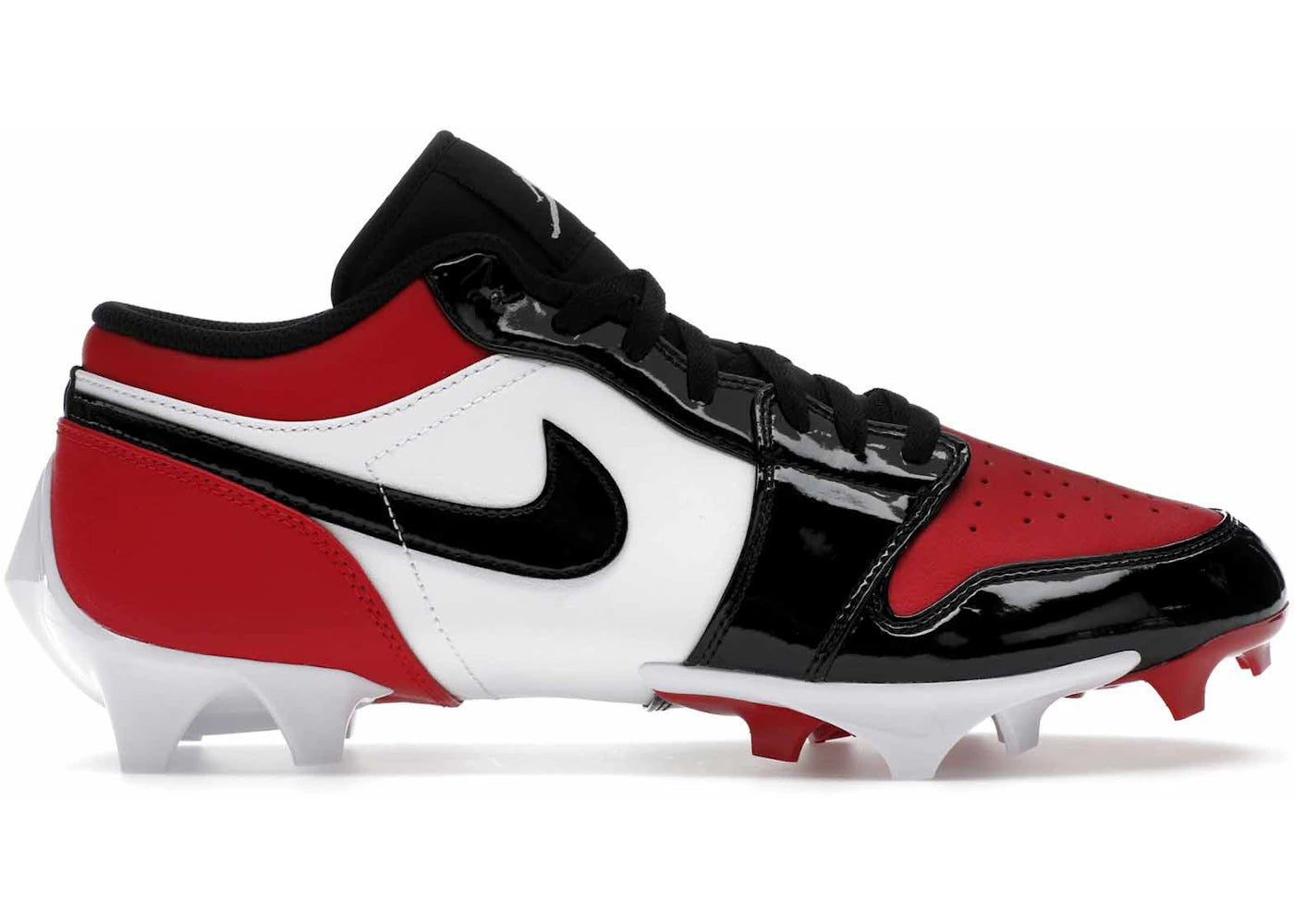 Jordan 1 Low TD Cleat Patent Bred Toe MENS