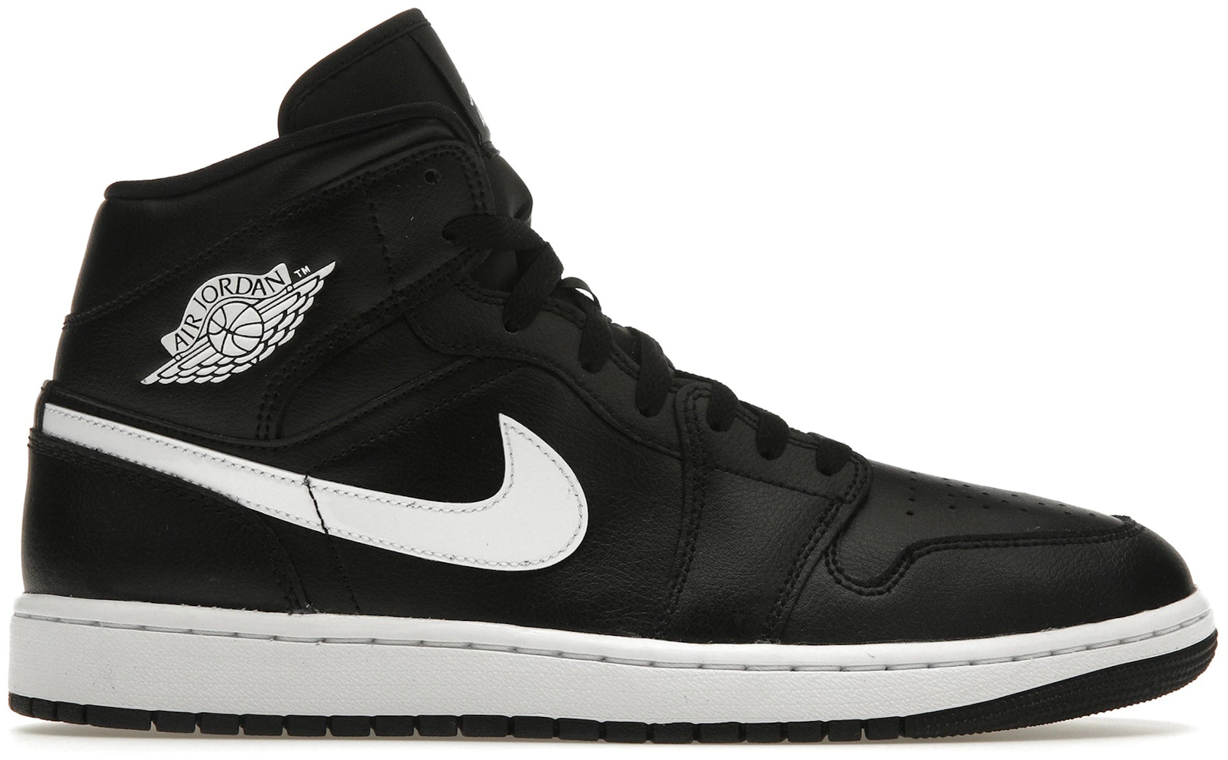 Jordan 1 Mid Black White (Women's)