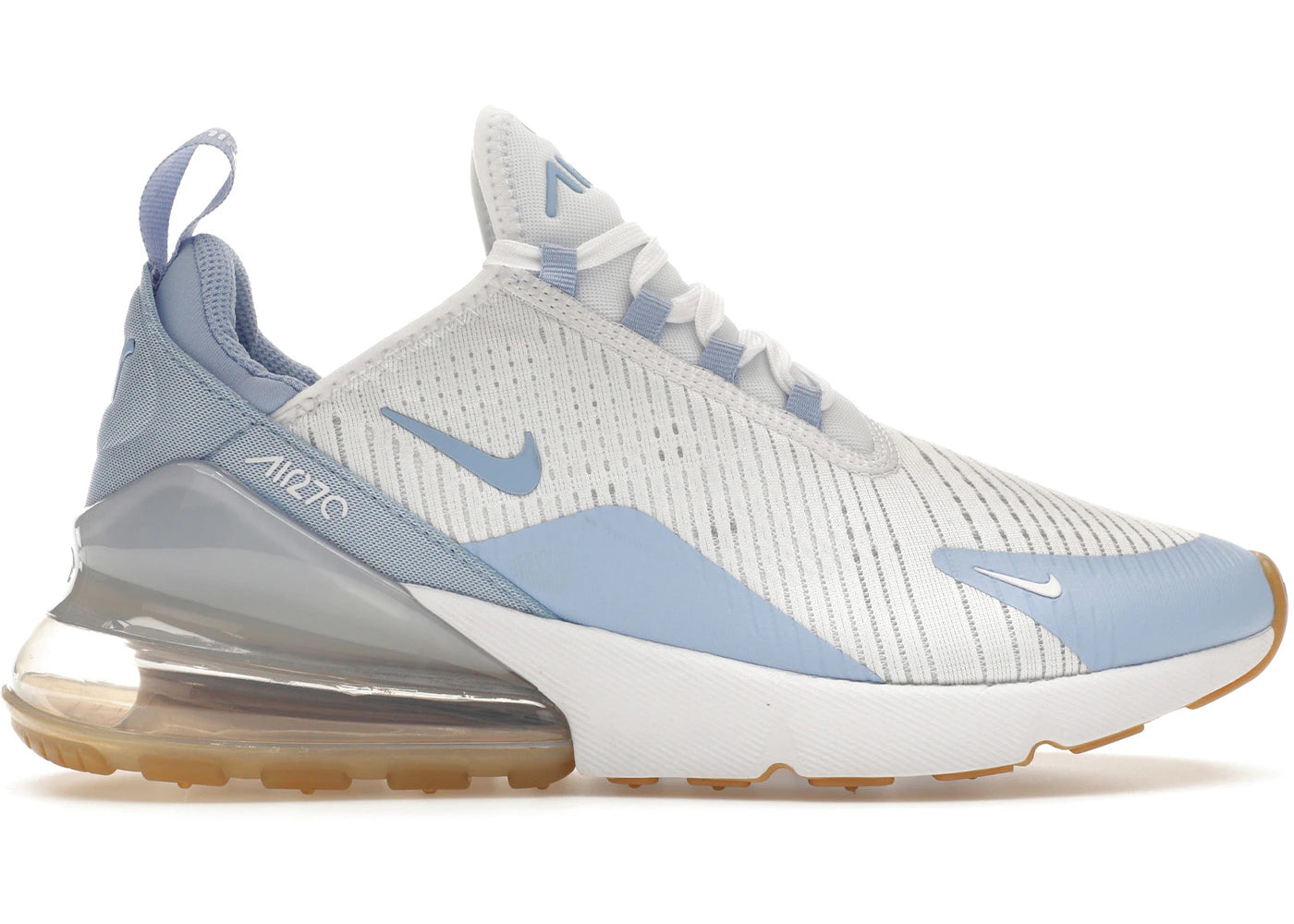 Nike Air Max 270 White Blue Tint Gum (Women's)