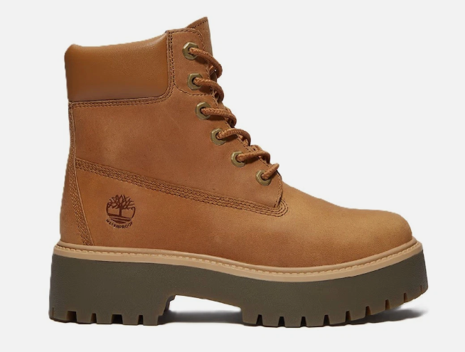 Women's Timberland Stone Street 6 In WP Wheat Full Grain Platform