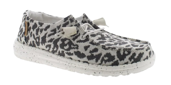 Hey Dude Women's Cheetah Grey Wendy Woven Shoes