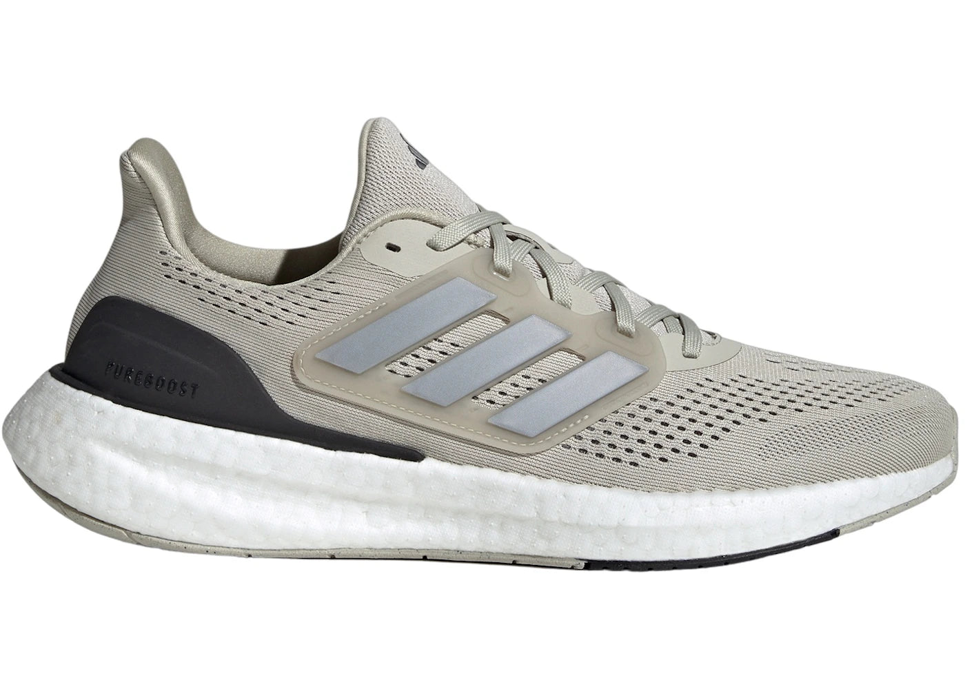 adidas Pureboost 23 Putty Grey Silver Metallic Core Black