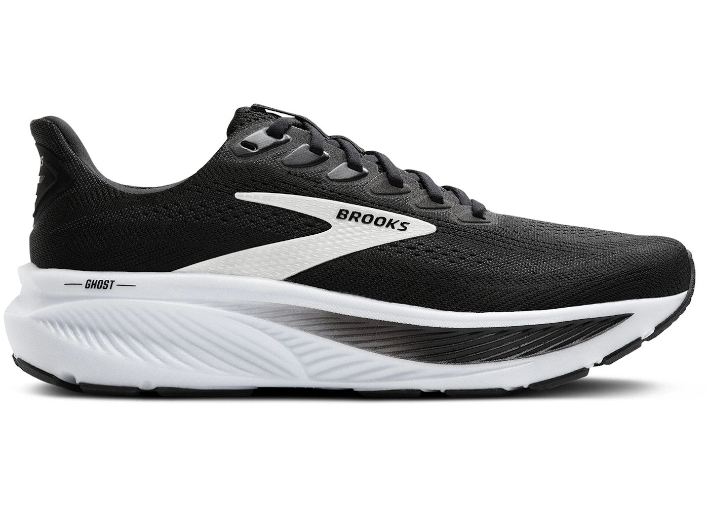 Brooks Ghost 17 Black Grey White Women's (WIDE 1D)
