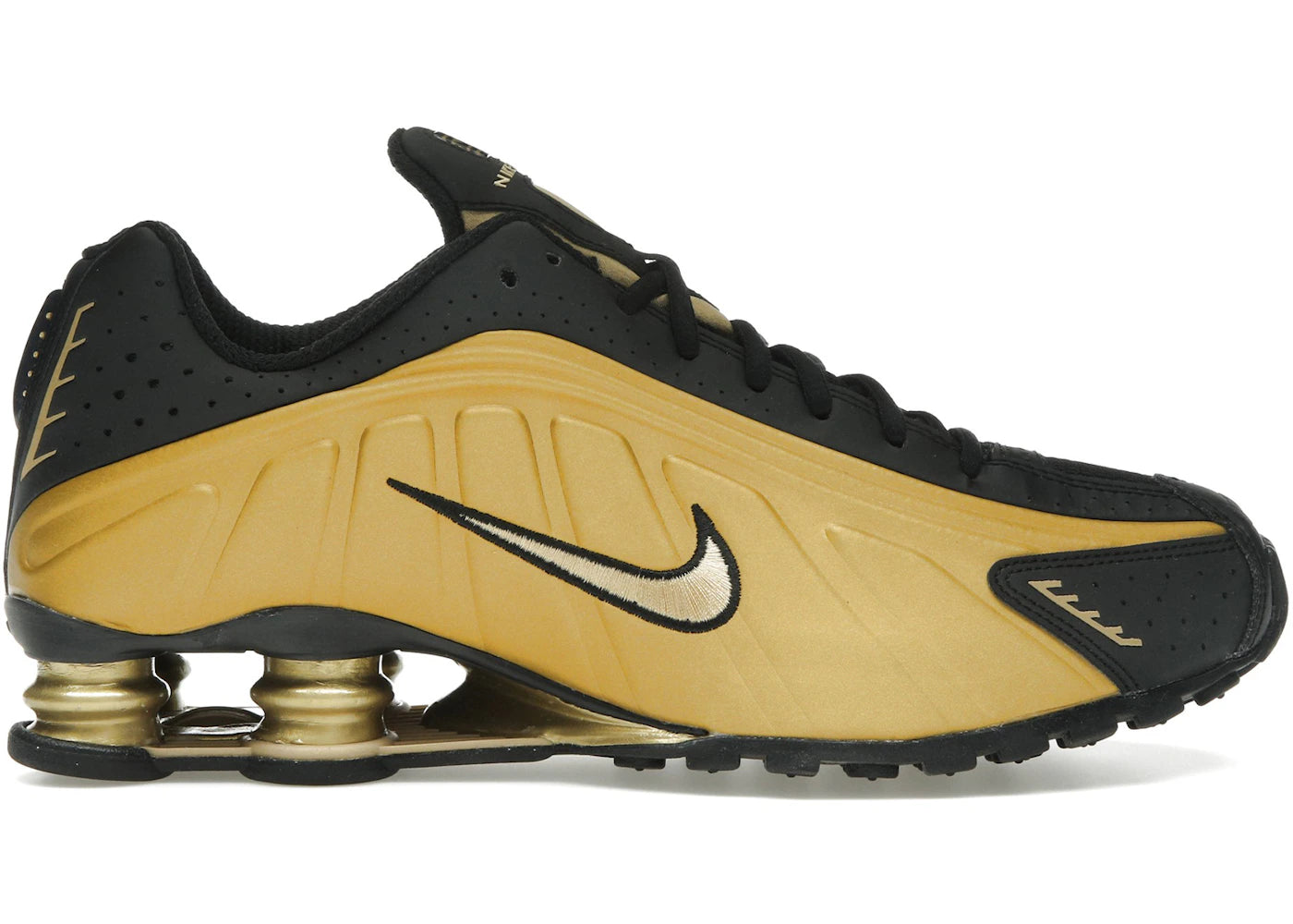Nike Shox R4 Metallic Gold Black (2025)