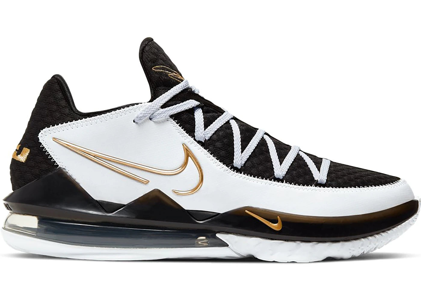 Nike LeBron 17 Low White Metallic Gold