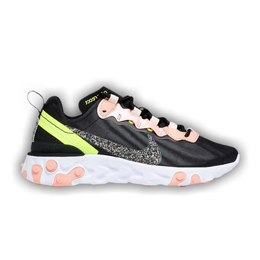 Wmns React Element 55 Premium "Black Coral Stardust"