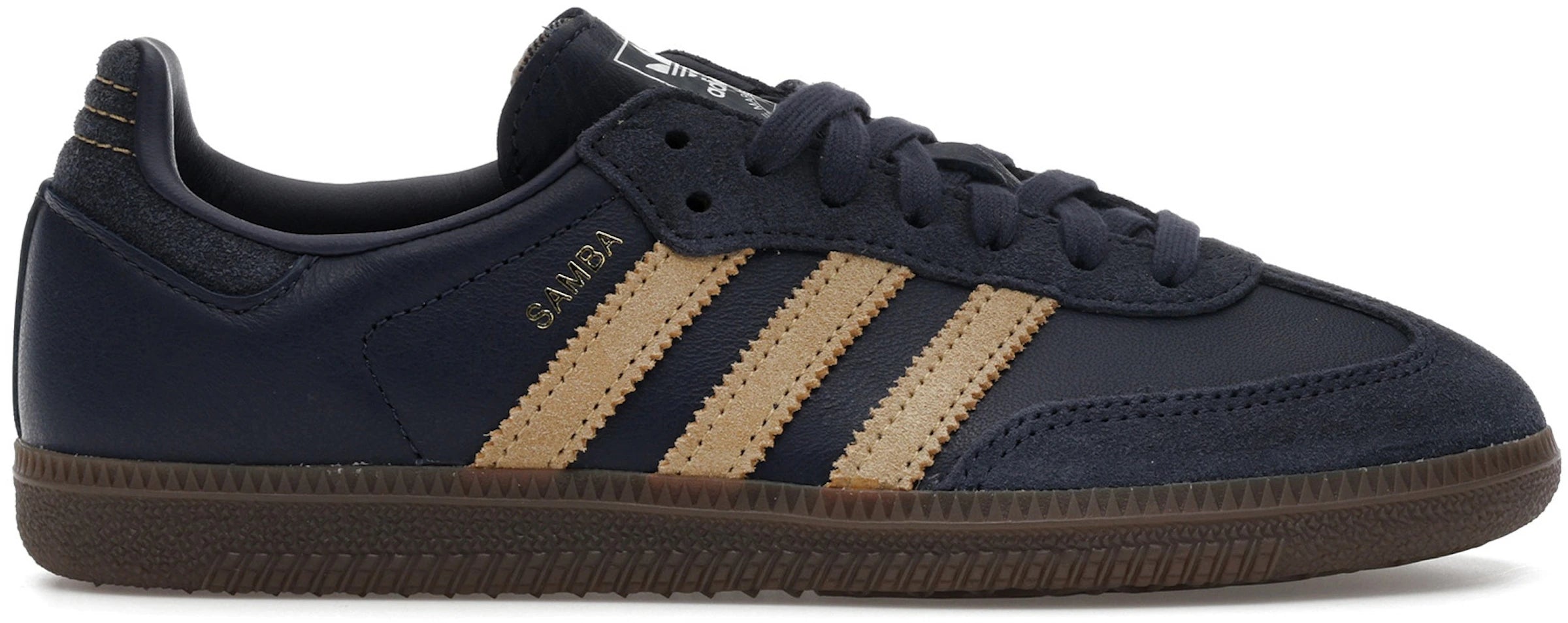 adidas Samba OG Shadow Navy Golden Beige mens