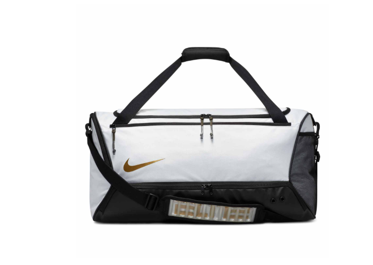 NikeHoops Elite 57L Basketball Training Duffle Bag 'White Black'