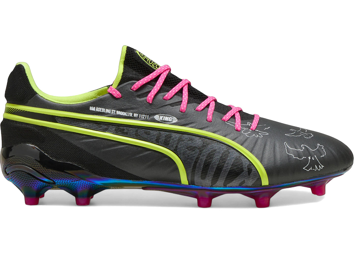 Puma King Ultimate FG/AG KidSuper Black Electric Lime