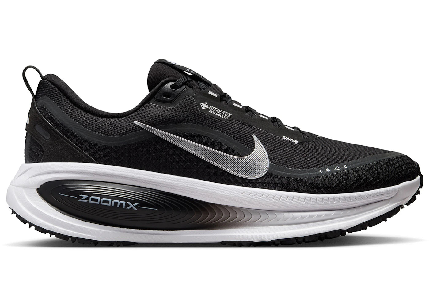 Nike Vomero 18 Gore-Tex Black White Metallic Silver