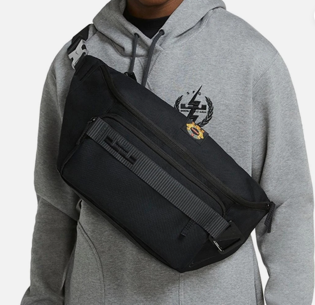 Nike LeBron Crossbody Bag Black Waist Pack Shoulder Fanny Pack