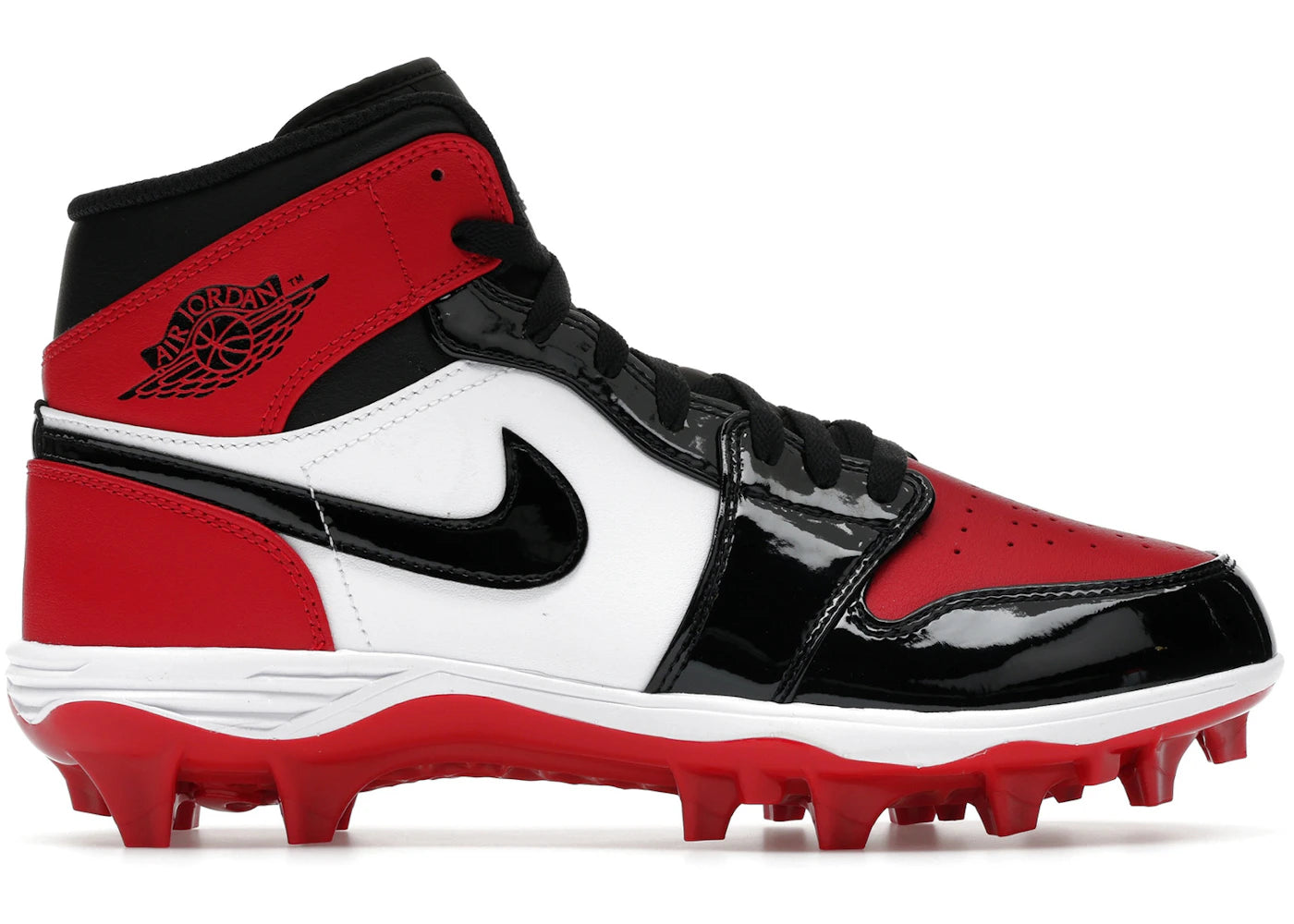 Jordan 1 Mid TD Cleat Bred Toe