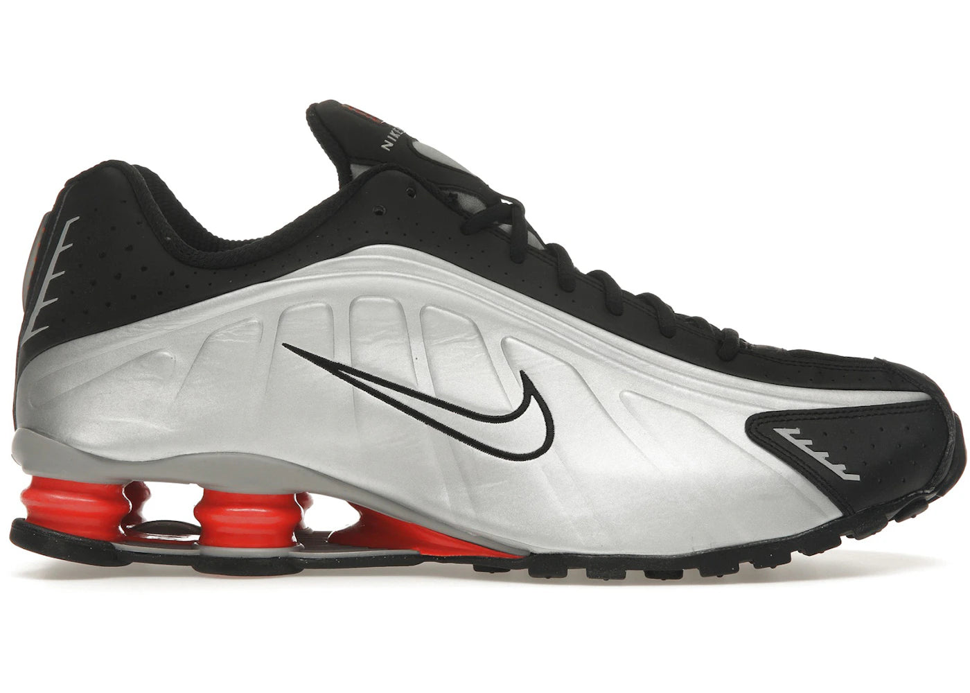 Nike Shox R4 Black Metallic Silver (2025) MENS