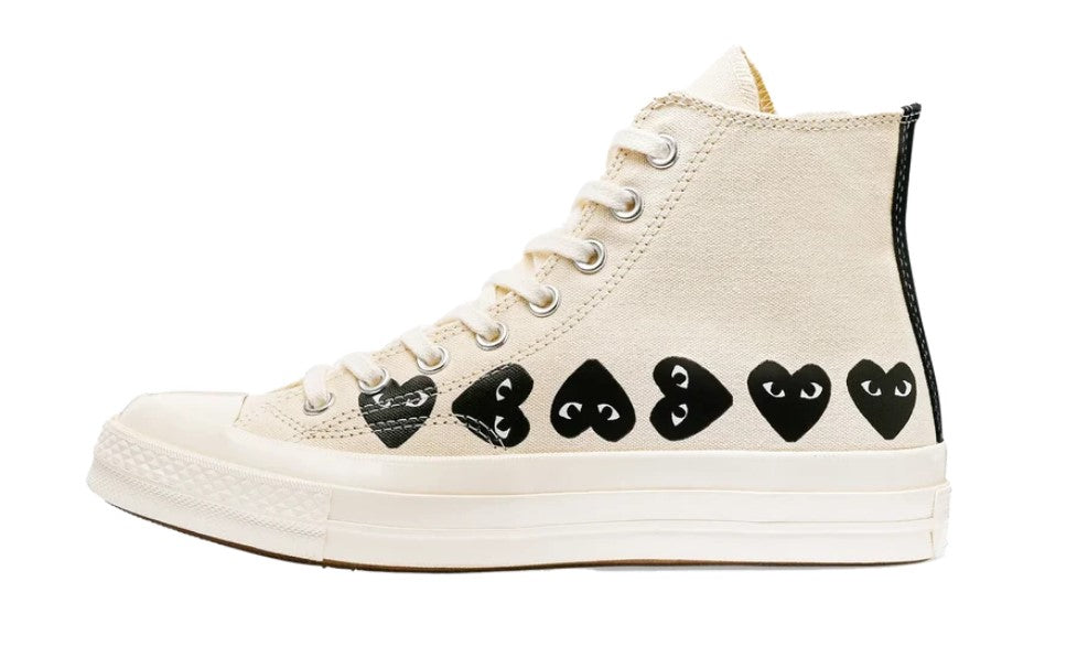 Chuck Taylor All Star 70 Hi Comme des Garcons PLAY Multi-Heart Milk"