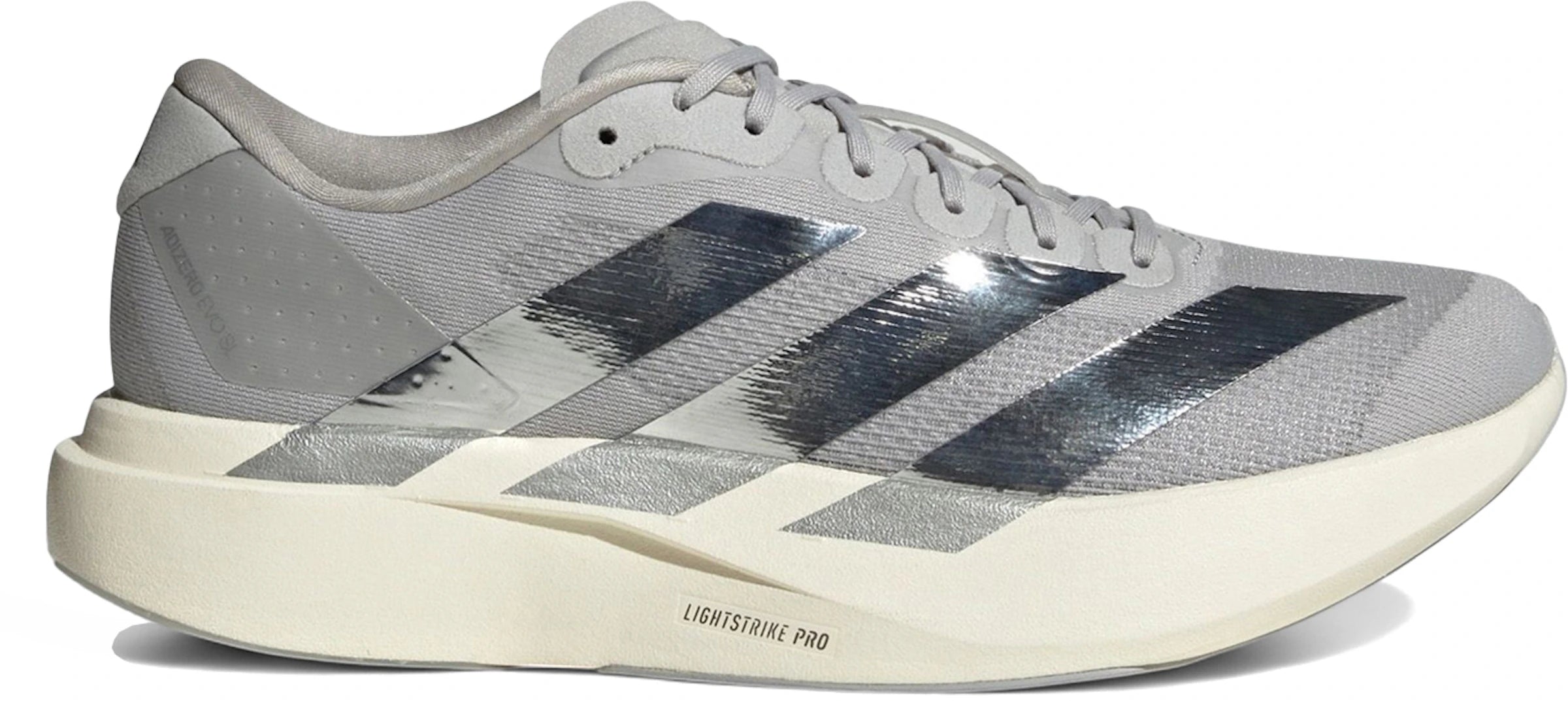 adidas Adizero Evo SL Metallic Stripes Grey Silver mens