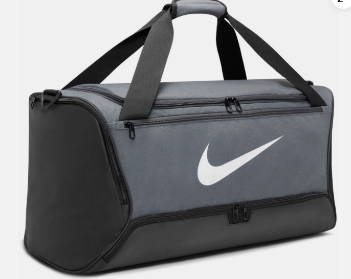 Nike Brasilia Training Medium Gray Duffle Gym Bag 60L