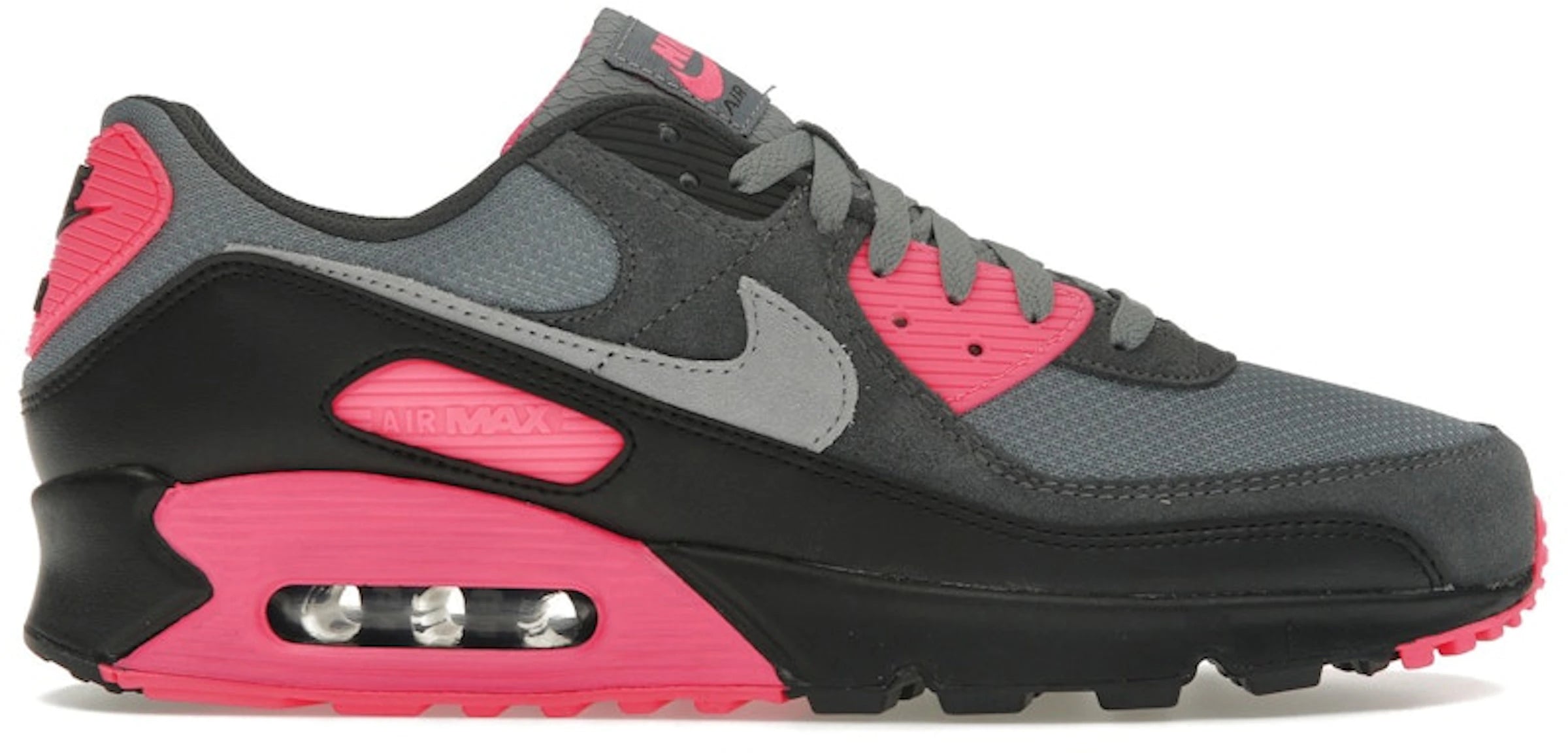 Nike Air Max 90 Wolf Grey Hyper Pink mens