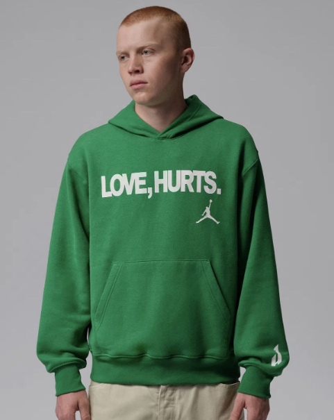 Jordan Fleece Love Hurts Jalen Hurts Hoodie Kelly Green