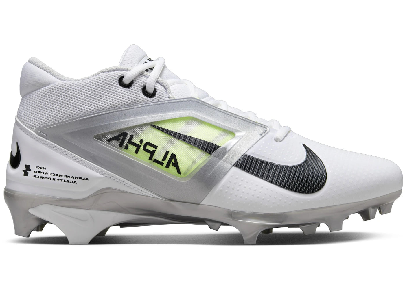 Nike Alpha Menace 4 Pro White Metallic Silver Photon Dust Black