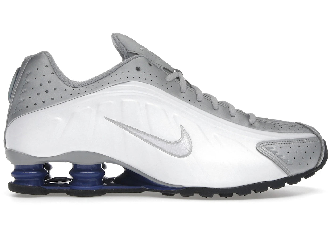 Nike Shox R4 Metallic Silver Deep Royal Blue